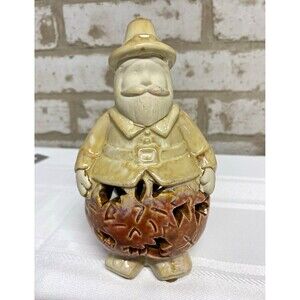 Midwest of Cannon Falls Thanksgiving Pilgrim Figurine – Ceramic Glossy Fall Harv